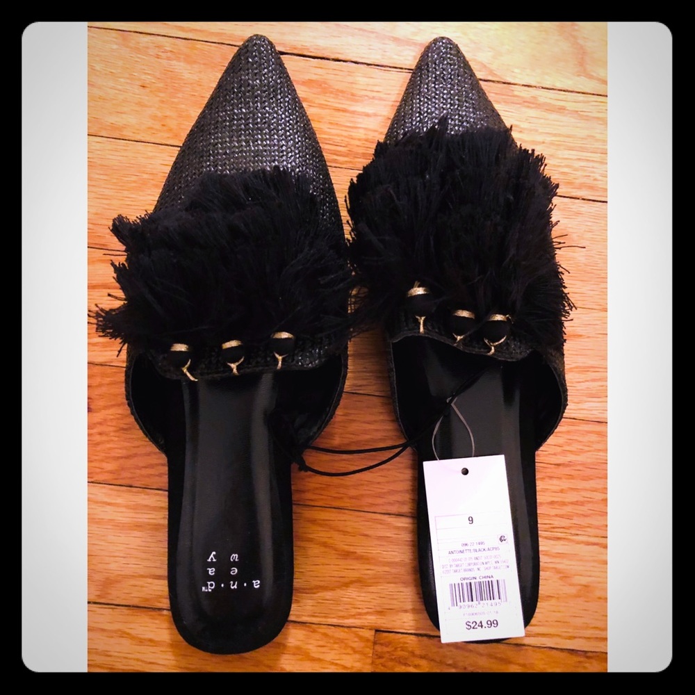 Target tassel flat mules